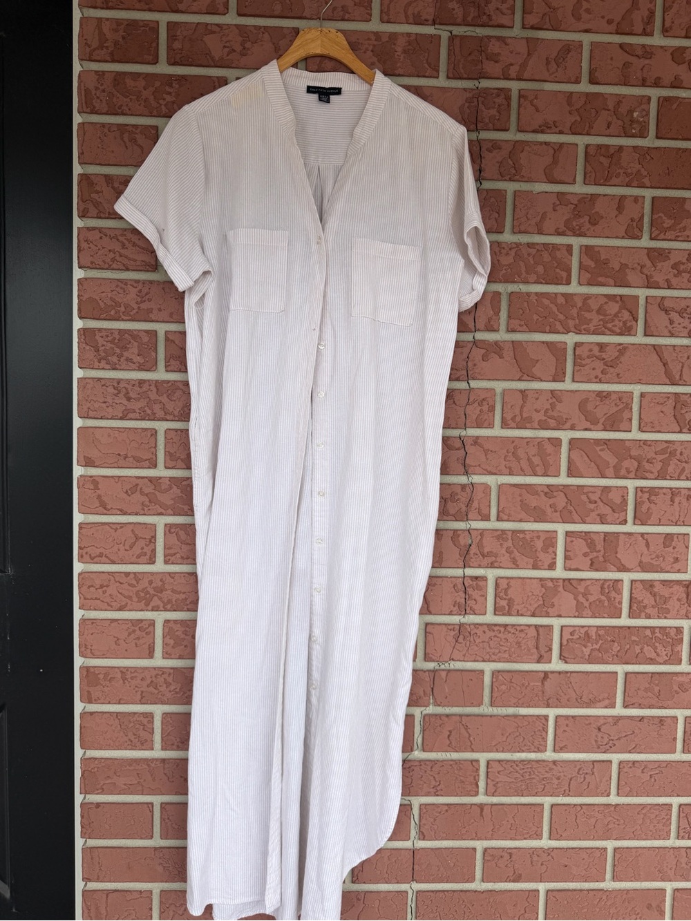 Saks Fifth Avenue Cream & White Striped Knit Top